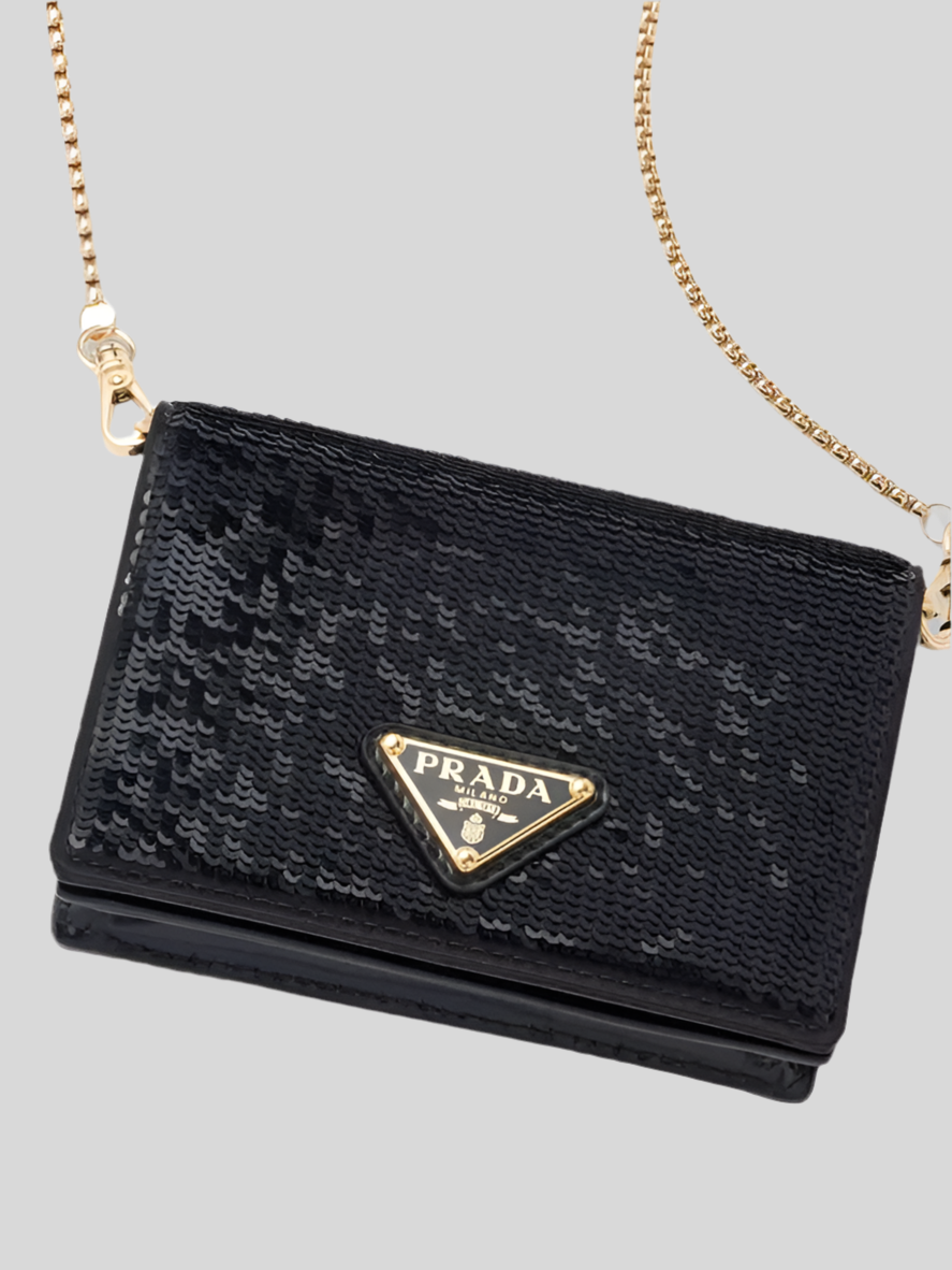 Prada Sequinned Wallet-On-Chain